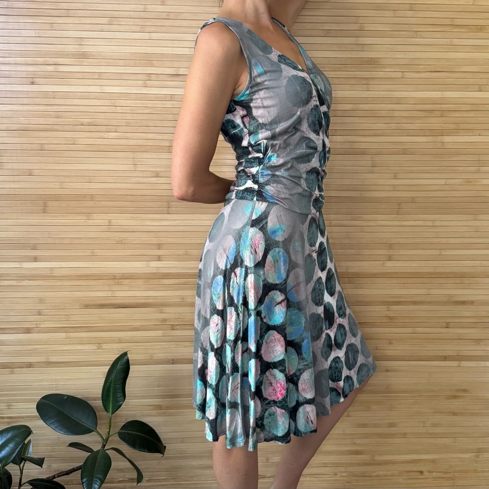 Weston Wear Blue and Pink Fit and Flare Midi Dress